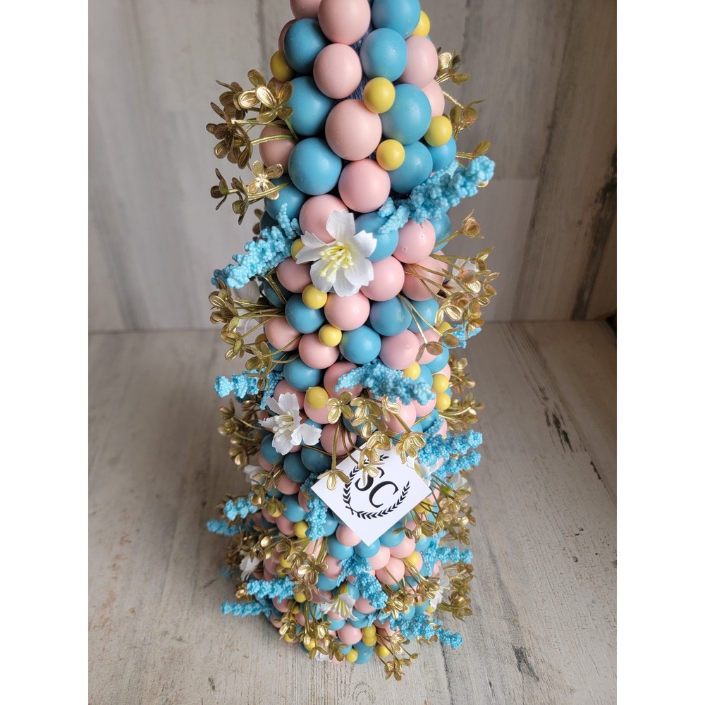 Salzburg creations 16" blue egg pastel tree Easter tabletop centerpiece home